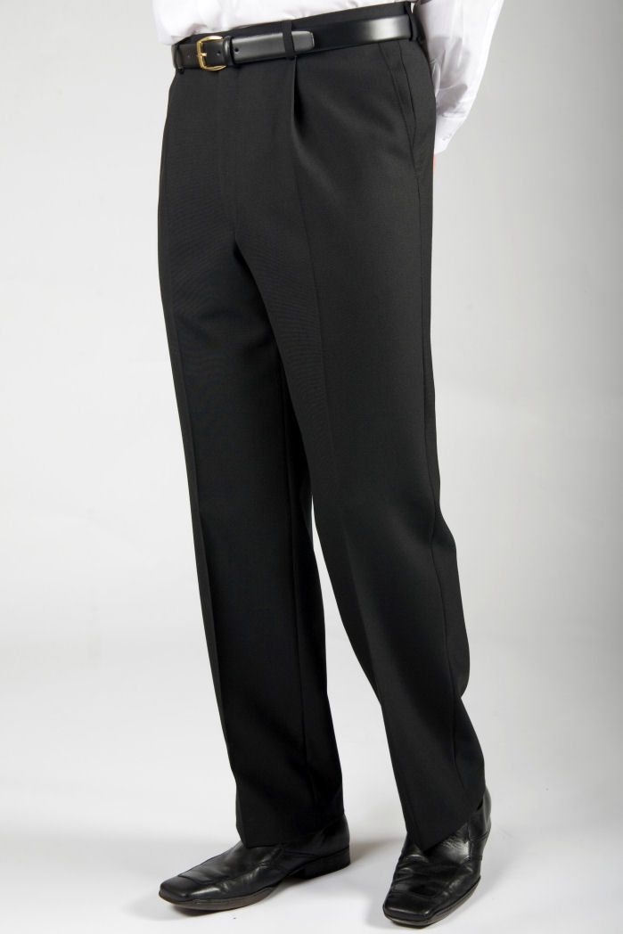 Mens LT99 Black / Navy Single Pleat Trouser - Armstrong Aviation Clothing