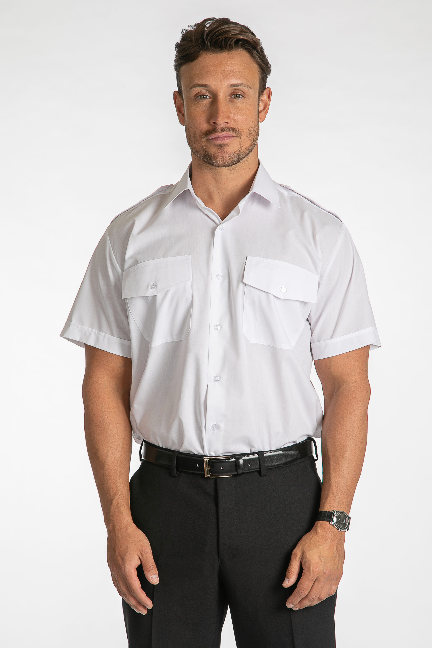 Short Sleeved Double Two Pilot Uniform Shirt Armstrong Aviation