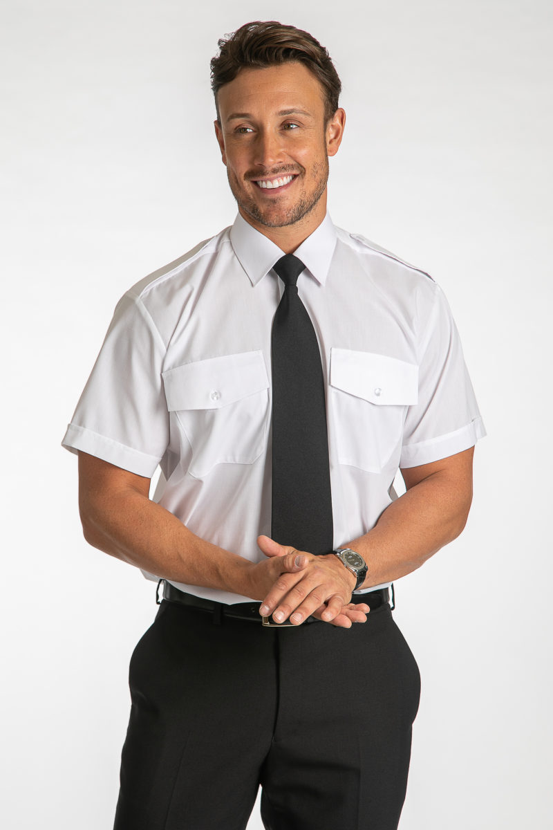 half sleeve Pilots shirts AAC brand CLASSIC FIT pilot shirt short sleeve 