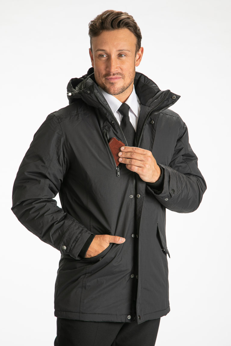 The AAC winter coat available in black only - Armstrong Aviation Clothing