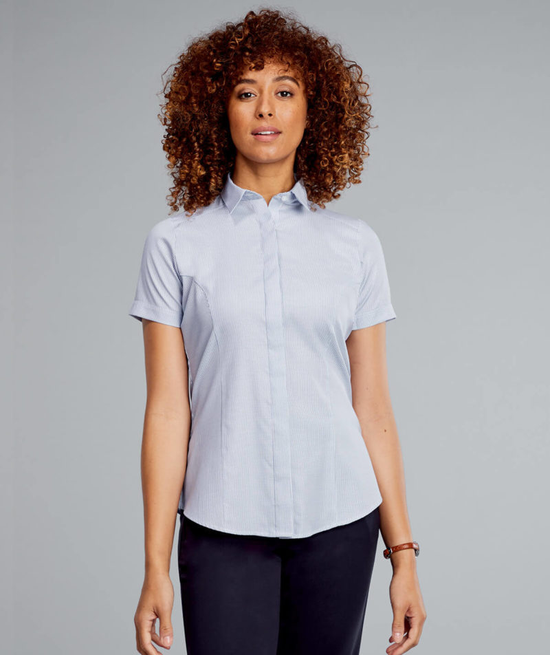 Nuala Striped Long / Short Sleeve Blouse - Armstrong Aviation Clothing