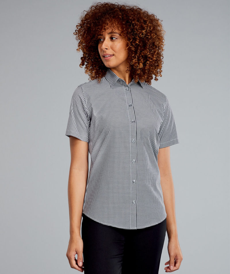 Rosheen Gingham Long / Short Sleeve Blouse - Armstrong Aviation Clothing