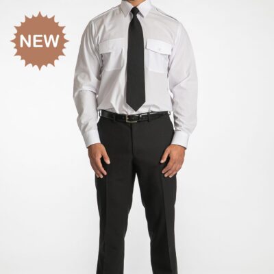 Mens WR99 Black Flat Front Lightweight Trouser
